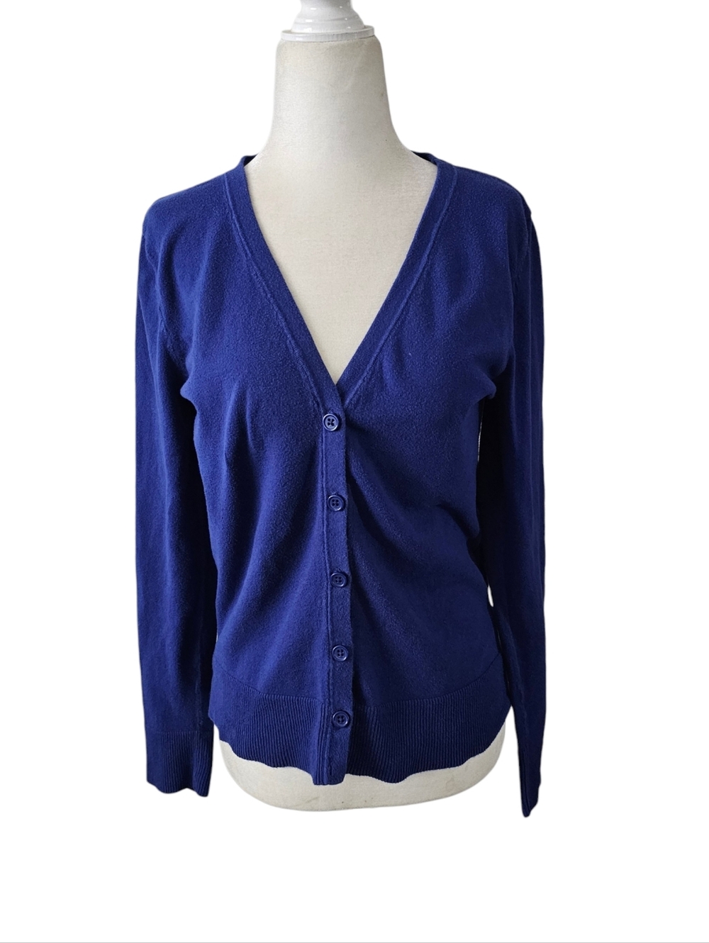 Merona Blue Cardigan Button Sweater Medium